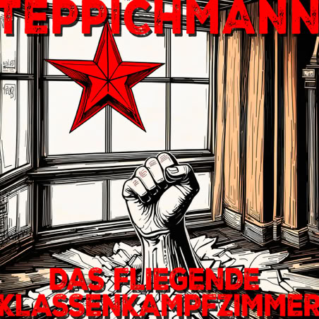 Grafik Vanilleclub-Rubrik: Das Fliegende Klassenkampf-Zimmer. Die KI-Hits der Zukunft